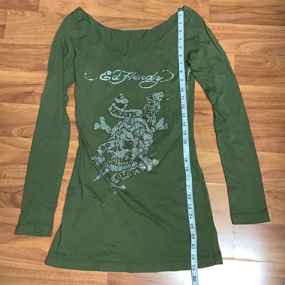 Ed Hardy by Christian Audigier Rhinestone Top - Picture 9 of 10
